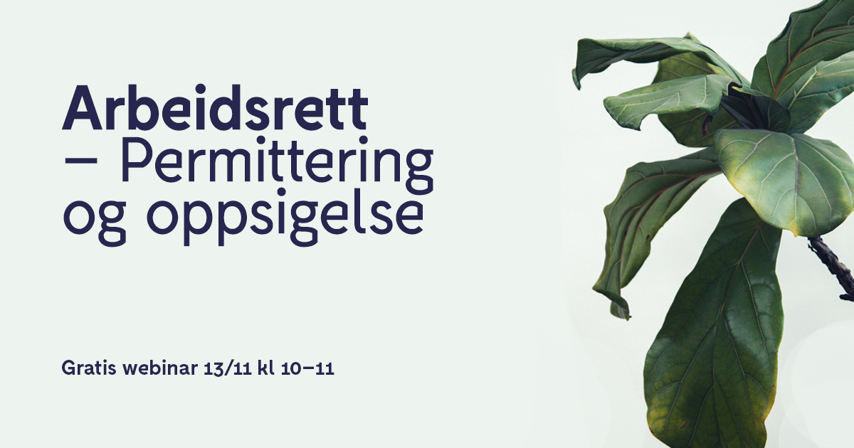 Finago Gratis Webinar | Arbeidsrett - Permittering Og Oppsigelse